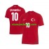 Camisola Turquia Hakan Calhanoglu 10 Homem Equipamento Segundo Euro 2024 Manga Curta